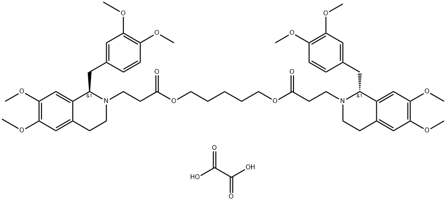 (1R,1'R)-2,2'-(3,11-Dioxo-4,10-dioxatridecamethylene)-bis-(1,2,3,4-tetrahydro-6,7-dimethoxy-1-veratrylisoquindline) - டையாக்சலேட்