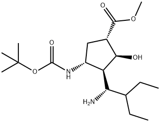 (1S,2S,3S,4R)-மெத்தில் 3-((R)-1-aMino-2-ethylbutyl)-4-(tert-butoxycarbonylaMino)-2-ஹைட்ராக்ஸிசைக்ளோபென்டனேகார்பாக்சிலேட்