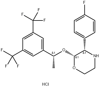 (2R,3S)-2-[(1R)-1-[3,5-Bis(trifluoromethyl)phenyl]ethoxy]-3-(4-fluorophenyl)மார்போலின் ஹைட்ரோகுளோரைடு