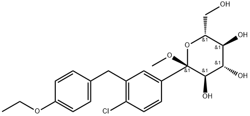 (2S,3R,4S,5S,6R)-2-(4-குளோரோ-3-(4-எத்தாக்சிபென்சைல்)ஃபீனைல்)-6-(ஹைட்ராக்ஸிமெத்தில்)-2-மெத்தாக்சிடெட்ராஹைட்ரோ-2எச்-பைரன்-3,4,5-டிரையால்