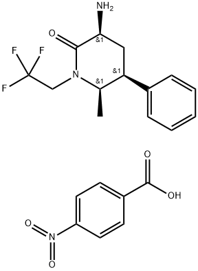 (3S,5S,6R)-6-மெத்தில்-2-ஆக்ஸோ-5-பீனைல்-1-(2,2,2-ட்ரைபுளோரோஎத்தில்)பைபெரிடின்-3-அமினியம் 4-நைட்ரோபென்சோயேட்