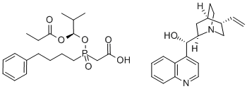 (8a,9R)-Cinchonan-9-ol mono[[(S)-[(1R)-2-methyl-1-(1-oxopropoxy)propoxy](4-phenylbutyl)phosphinyl]acetate]