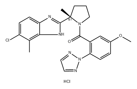 (S)-(2-(5-chloro-4-methyl-1H-benzo[d]imidazol-2-yl)-2-methylpyrrolidin- 1-yl)(5-methoxy-2-(2H-1,2 ,3-ட்ரையாசோல்-2-யில்)