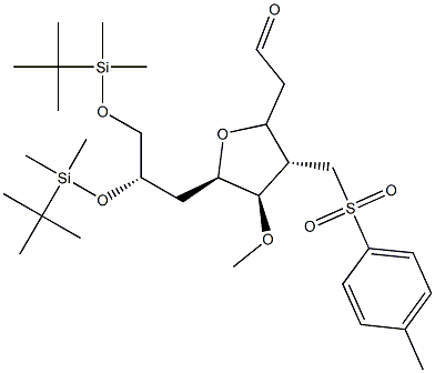 2-(2S,3S,4R,5R)-5-((S)-2,3-bis(tert-butyldimethylsilyloxy)propyl)-4-methoxy-3-(tosylmethyl)tetrahydrofuran-2-yl)அசெட்டால்டிஹைடு