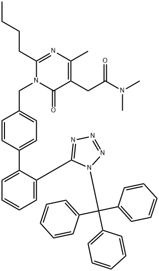 2-Butyl-1,6-dihydro-N,N,4-trimethyl-6-oxo-1-[[2'-[1-(triphenylmethyl)-1H-tetrazol-5-yl][1,1'- பைஃபெனைல்] -4-யில்] மெத்தில்] -5-பைரிமிடின்அசெட்டமைடு