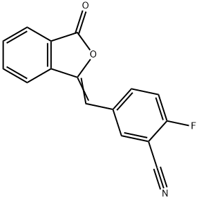 2-ஃப்ளூரோ-5-[(3-oxo-1(3H)-isobenzofuranylidene)மெத்தில்]-பென்சோனிட்ரைல்