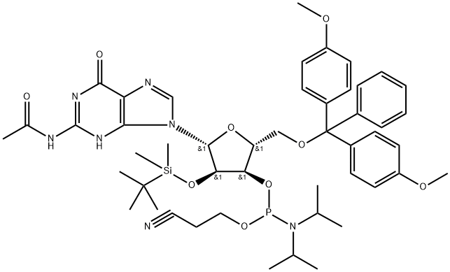 2'-O-[(tert-butyl)dimethylsilyl]-N-acetylguanosine-3'-(2-cyanoethyl-N,N-diisopropyl)பாஸ்போராமிடைட்