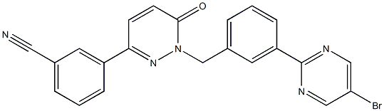 3-(1-(3-(5-bromopyrimidin-2-yl)benzyl)-6-oxo-1,6-dihydropyridazin-3-yl)பென்சோனிட்ரைல்