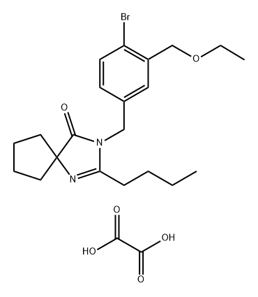 3-(4-ப்ரோமோ-3-(எத்தாக்சிமீதில்)பென்சைல்)-2-பியூட்டில்-1,3-டயசாஸ்பிரோ[4.4]அல்லாத 1-என்-4-ஒன், எத்தனெடியோயேட் (1:2)