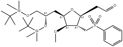 3,6-Anhydro-2,4,7-trideoxy-8,9-bis-O-[(1,1-dimethylethyl)dimethylsilyl]-5-O-methyl-4-[(phenylsulfonyl)methyl]-D- கிளிசரோ-டி-குலோ-நோனோஸ்