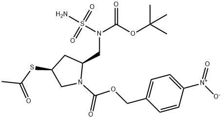 4-நைட்ரோபென்சைல் (2S,4S)-4-அசிடைல்தியோ-2-[[N-புடாக்ஸிகார்போனைல்)அமினோ]மெத்தில்]பைரோலிடின்-1-சல்பாமாயில்-N-(டெர்ட்-கார்பாக்சிலேட்