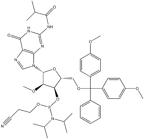 5'-O-(4,4-Dimethoxytrityl)-2'-O-methyl-N-isobutyrylguanosine-3'-(2-cyanoethyl-N,N-diisopropyl)பாஸ்போராமிடைட்
