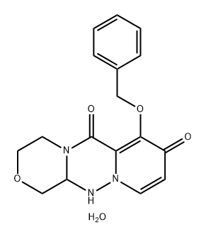 7-(பென்சைலாக்ஸி)-3,4,12,12a-டெட்ராஹைட்ரோ- 1H-[1,4]oxazino[3,4-c]pyrido[2,1-f][1,2,4]triazine- 6, 8-டையோன், ஹெமிஹைட்ரேட்