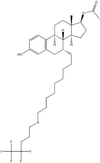 Estra-1,3,5(10)-triene-3,17-diol,7-[9-[(4,4,5,5,5-pentafluoropentyl)thio]nonyl]-,17-acetate,(7a) ,17b)-