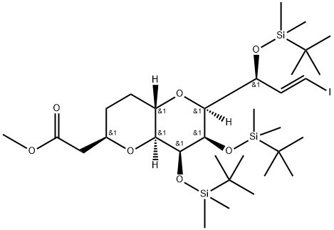 மெத்தில் 2-((2R,4aS,6S,7R,8S,8aS)-7,8-bis((tert-butyldimethylsilyl)oxy)-6-((S,E)-1-((tert-butyldimethylsilyl)oxy )-3-iodoallyl)octahydropyrano[3,2-b]pyran-2-yl)அசிடேட்