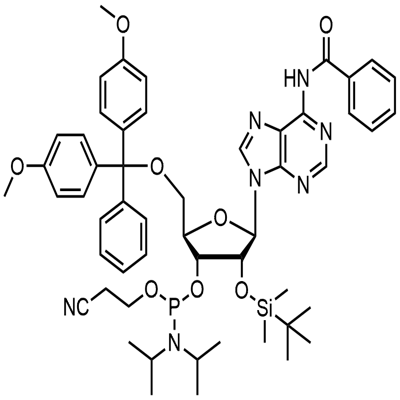N-Benzoyl-5'-O-(4,4-Dimethoxytrityl)-2'-O-[(tert-butyl)dimethylsilyl]adenosine-3'-(2-cyanoethyl-N,N-diisopropyl)பாஸ்போராமைடைட்
