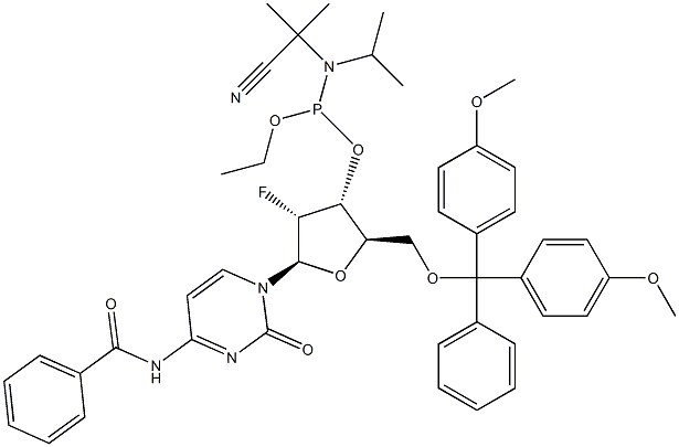 N4-Benzoyl-2'-deoxy-5'-O-DMT-2'-ஃப்ளோரோ-சிட்டிடின் பாஸ்போராமிடைட்