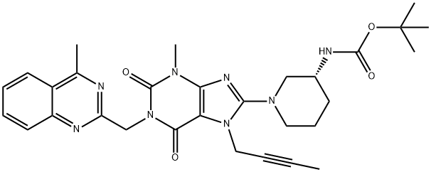 Tert-butyl((3s)-1-(7-(but-2-yn-1-yl)-3-Methyl-1-((4-Methylquinazolin-2-yl)Methyl)-2,6-dioxo- 2,3,4,5,6,7-hexahydro-1h-purin-8-yl)piperidin-3-yl)கார்பமேட்