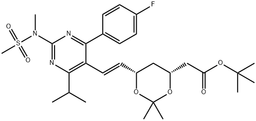 tert-Butyl 6-[(1E)-2-[4-(4-fluorophenyl)-6-(1-methylethyl)-2-[methyl(methylsulfonyl)amino]-5-pyrimidinyl]ethenyl]-2,2- டைமிதில்-1,3-டையாக்ஸேன்-4-அசிடேட்